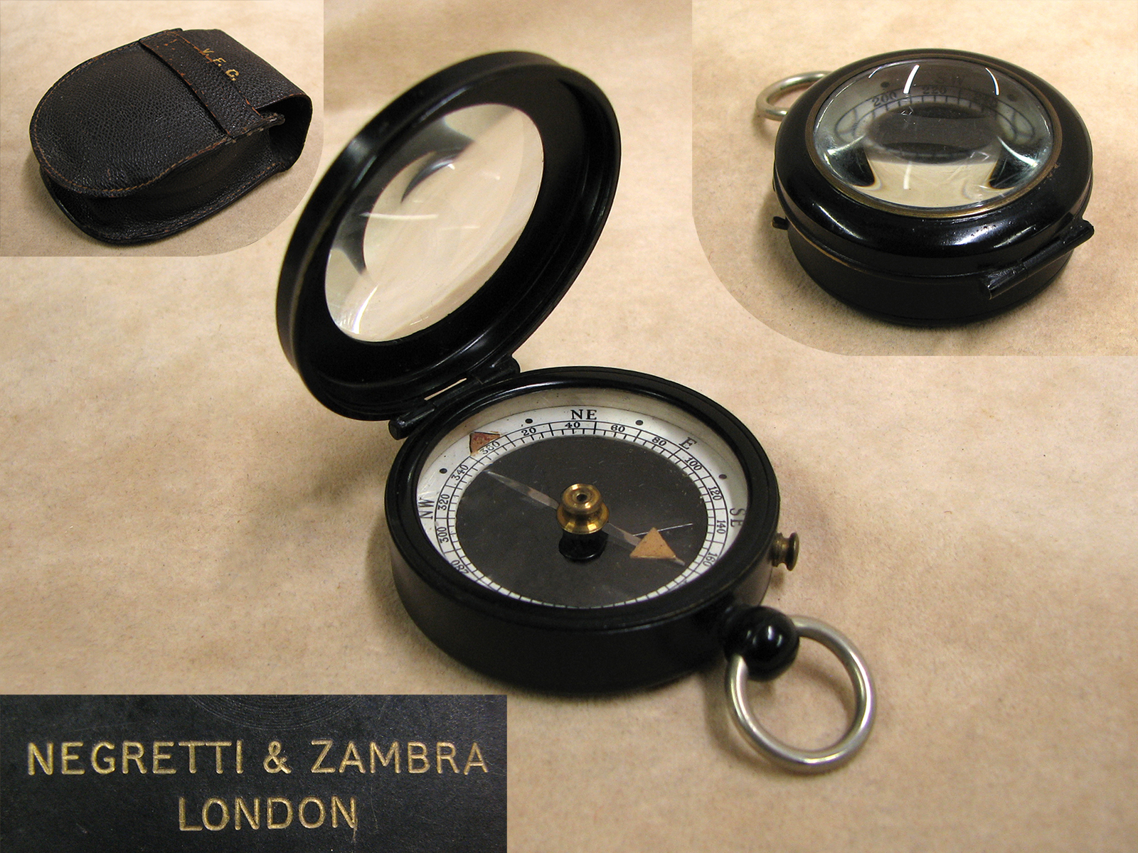 Rare Negretti & Zambra 'Prospecting Compass' with Barker patent no 12777